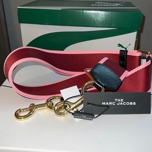 Marc Jacoba Purse Strap - Maroon & Pink